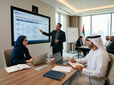 Working professionals attending an executive training workshop in UAE